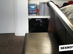 Ebony goddess unloading in her apartment