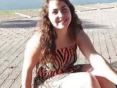 Unbelievable cute-looking babe and her First-ever THREESOME!