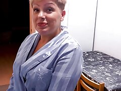 Unexperienced mummy tempts stepson's friend and films herself riding his man-meat