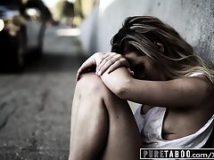 PURE TABOO Homeless Teenage Virgin gets Unwanted Creampie