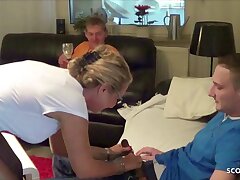 Cheating See his German Wifey While Fuck Youthfull Delivery Boy