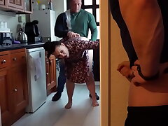 Ample Butt Wifey Gets Creampied By Lover as Cuckold Spouse Watches and Jerks Off