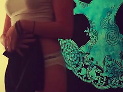 Stepsister underpants makes my cock rock hard while shrieking at me