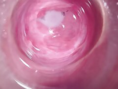 Camera deep inside Mia's teenie tight pussy