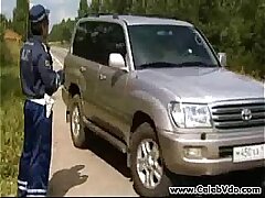 Russian policeman and light-haired