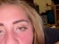 Very sloppy blowjob, blow-job and Throatpie