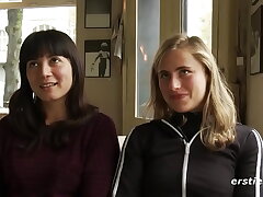 Ersties: Fantastic Lesbo Pals Attempt Something Fresh By Dressed in a Cable On