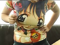 Dark haired slut gives her puss a thrilled getting off
