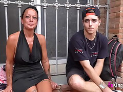 Teacher pulverizes her own student! He's been years in love with her