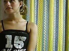 Slender and infatuating German teenage gets her shaved poon satiated