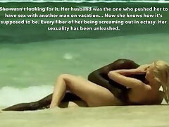 Cuckold Falling in Enjoy with her Big black cock Cuckold Bull. captions