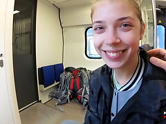 Real Public Blowjob in the Teach | POV Oral CreamPie by MihaNika69 and MichaelFrost