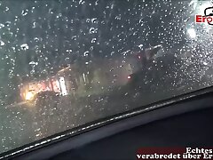 Blowjob and drink at mc donalds ins van public teenager pov