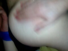 Manacled sissy dominated by she-creature