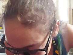 Still more lovely dweeb female giving head