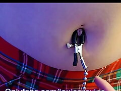 Outie Stomach Button Torment With A Nip Pinch
