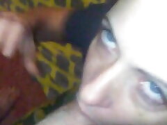 deep-throating on a big cock getting my puss plumbed and cumming