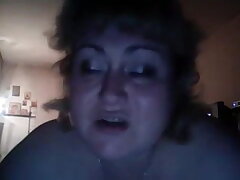 Russian mature flash gigantic tits on webcam