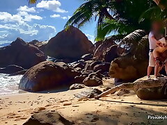 Sandy Beaches and Cute Stunners Ravaged In Public Nature