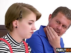Sleazy stepuncle penetrates cherry stepniece