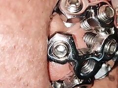 close up of the set screw in my virginity cell