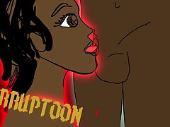 anime Dark-hued female dominance witnesses penectomy and swallows cum