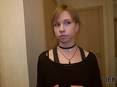 Debt4k. Nice red-haired Alice Klay should gargle and rail cock