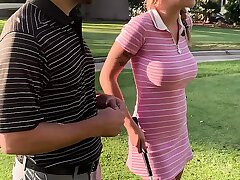 Huge Breasts Blonde TEEN Gabbie Carter Hammers A Hole-In-One