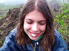 The Riskiest Public Deep throat In The World On Top Of An Active Bali Volcano - Point of view