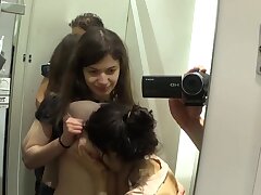 PUBLIC THREESOME Fuck-a-thon AT THE MALL... BUSTED!!