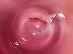 Inward camera inwards taut cream colored Vagina, Dick's Point of view