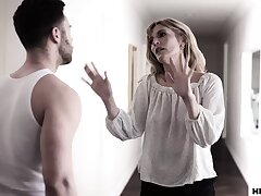 Step Mom cheats with a help of her averse stepson