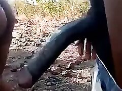 Big chisel for African slut