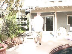 Whorey teen deep-throats cock then gets rammed over the couch