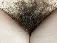extraordinary close up on my hairy vulva huge bush 4k HD vid hairy fetish