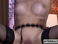 Busty Cathy Heaven gets Big black cock Anal, Gargle & Jugs Jizm at Interraced