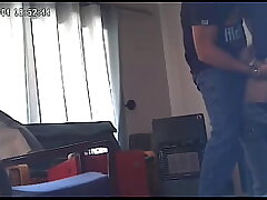 Caught my hubby hotwife with the neighbors wifey standing missionary