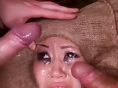 kinky big titted japanese cougar gets tied, penalized and Double penetration
