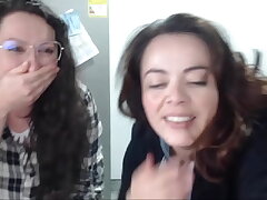Lesbian made to spread gfs asshole and observe while she farts for tokens
