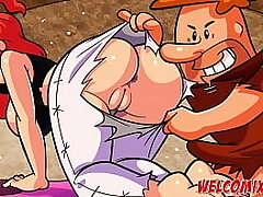 Spreading the pussy in the yoga class - The Flintstoons