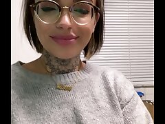 Youthful sitter pleases dad while wife in next bedroom