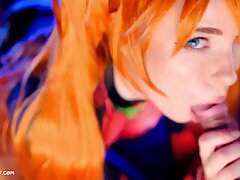 Dirty Oral pleasure and Snatch Creampie. Evangelion Asuka Langley -