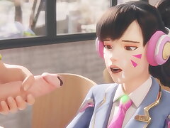 Yummy DVa from Overwatch Pummeled by Ample Dick