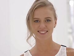 Ella Elastic - babyface, height 150 cm, fitness body, 18yo ! Nick's rectal audition