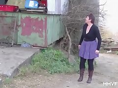 German Redhead Grandmother luvs a Countryside Pounding