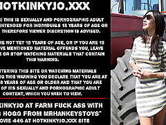Hotkinkyjo at public farm fuck her backside with Chief Hogg from mrhankeystoys