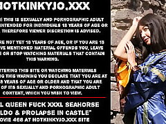 Buttfuck Queen fuck XXXL Seahorse dildo & ass inside-out in castle