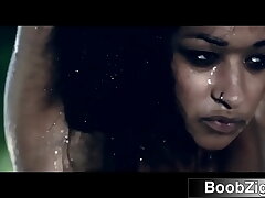 Super Sexy Black Hottie Strapped Up & Fucked By Her White Tormentor