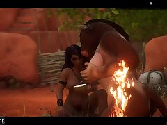 Mulatta is having a excellent time with Cowgirl - Mischievous Life