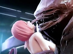 Super-cute nymph get anal with alien - Manga porn Three dimensional 15